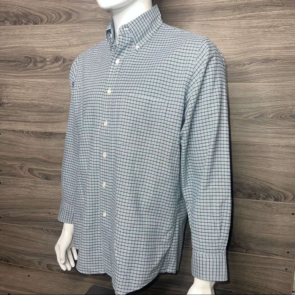 L.L.Bean Mens Long Sleeve Button Down Shirt Blue size 15 1/2 - 33